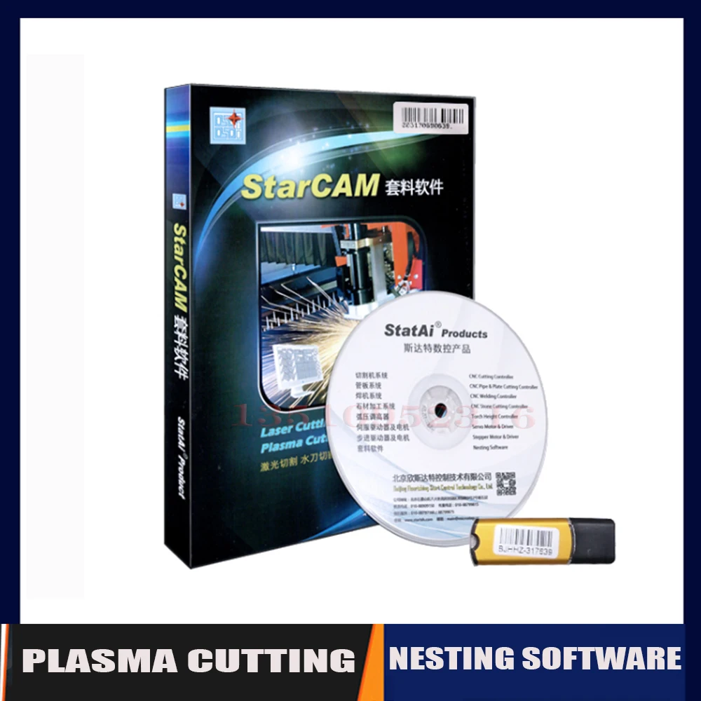 

Cnc Plasma Cutting Machine Starcam/Smartnest/Fastcam Programming Nesting Software English Cnc Flame Cutting