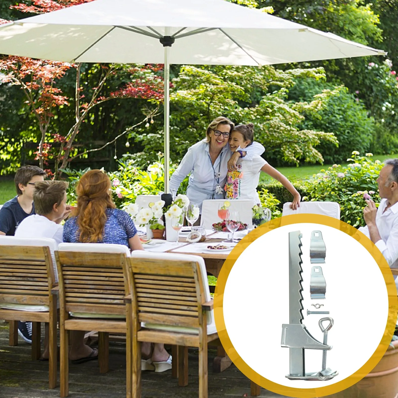 

Sturdy Outdoor Umbrella Fixed Clip Bracket for Garden Deck Balcony Boats Benches Bleachers Secure Fast Setup Portable Sun