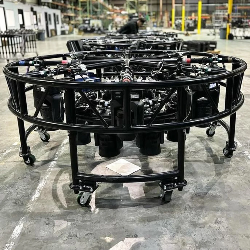 Dimensions Pre-rigging Truss Double Stacking System Multi-Function Circular PRT Roving Truss with Removable Pulley Legs