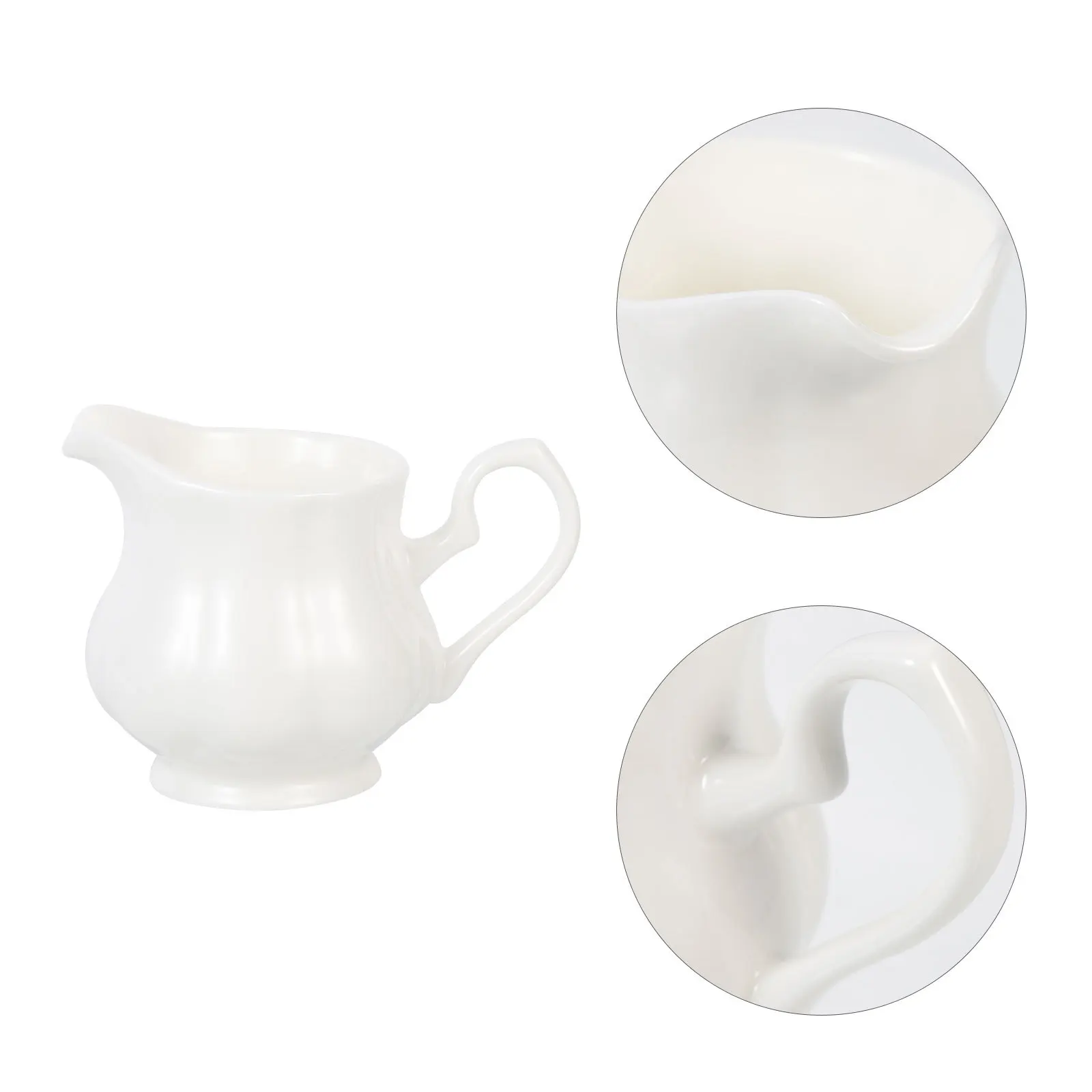 

Ceramic Milk Container White Jug Multi-Function Sauce Saving Pitcher Exquisite Style Home Use Milk Jug Ceramic Pot