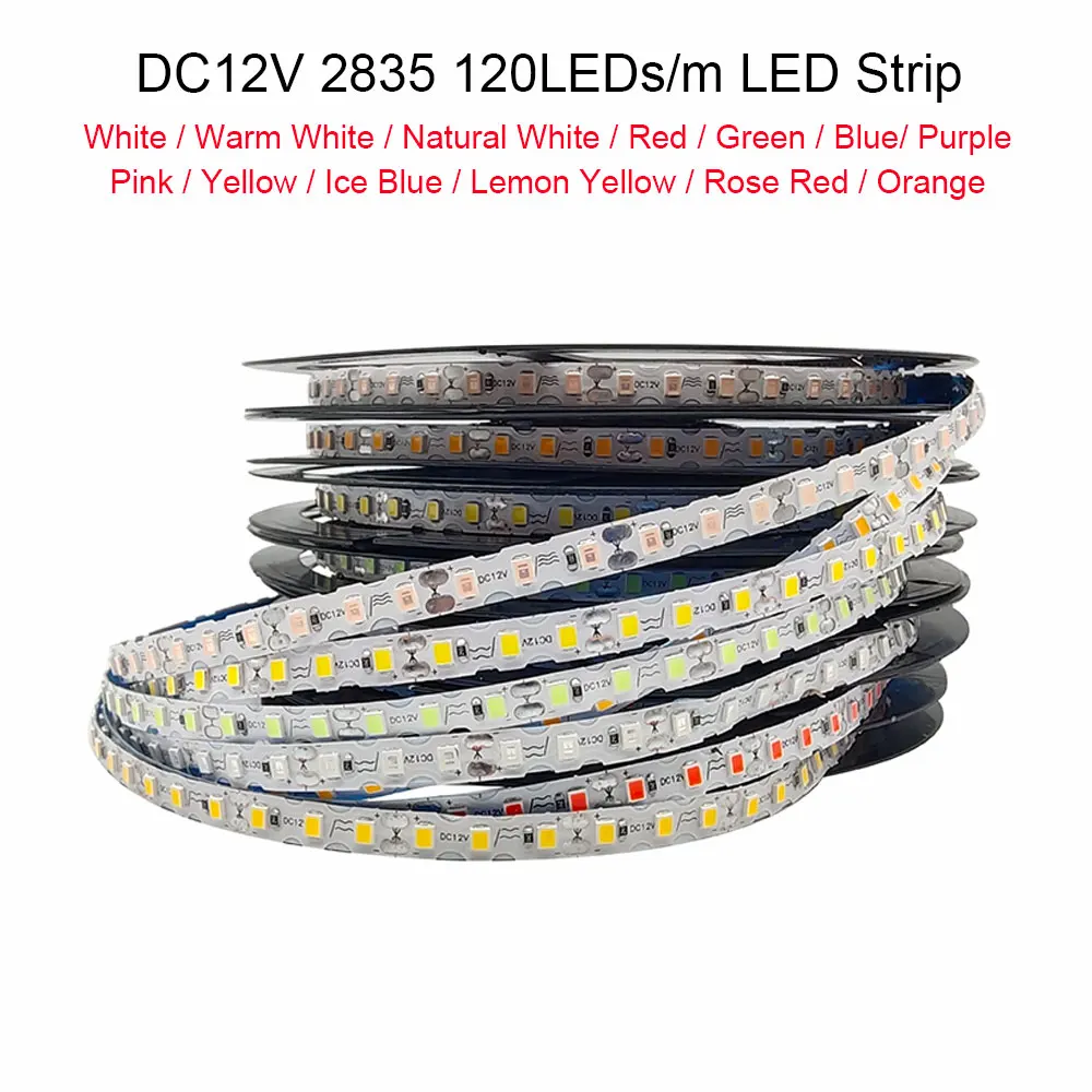 6mm Separate Flexible Bendable LED Neon Light Strip 12V 2835 120LEDs/m LED Strip Suitable For Manufacturing LED Pattern Markings