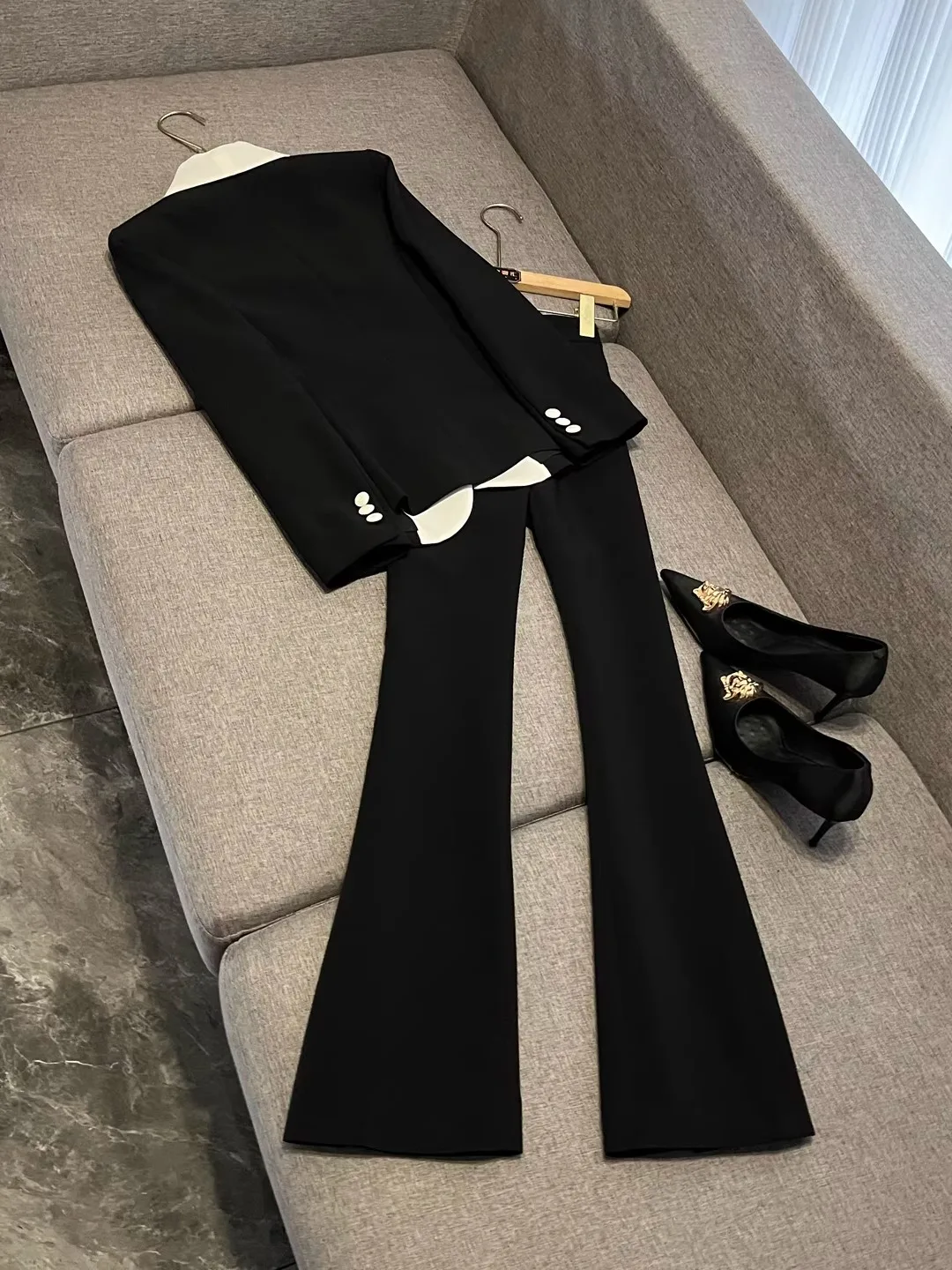 Setelan Jas Profesional Wanita Musim Gugur Musim Dingin 2025, Pakaian Kerja Modis, Pakaian Formal Perusahaan X32