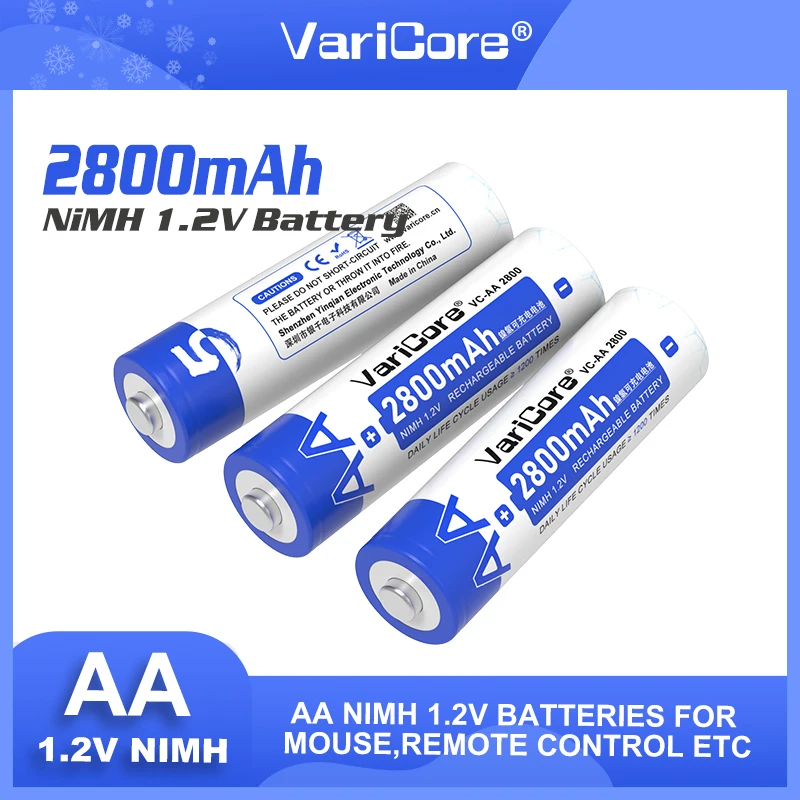

Genuine 1.2v AA 2800mAh Ni-MH Rechargeable Battery for Flashlight Mining Lamp Digital Camera Remote Control Electric toys