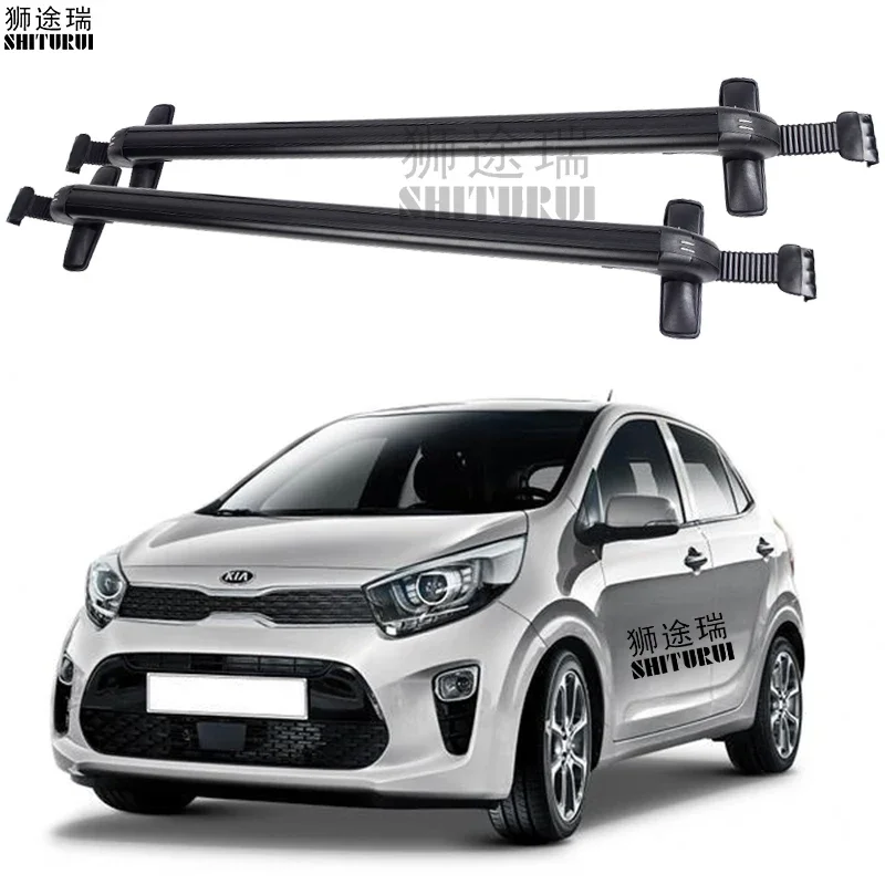 2Pcs Roof bars For Kia morning Alloy Side Bars Cross Rails Roof Rack Luggage