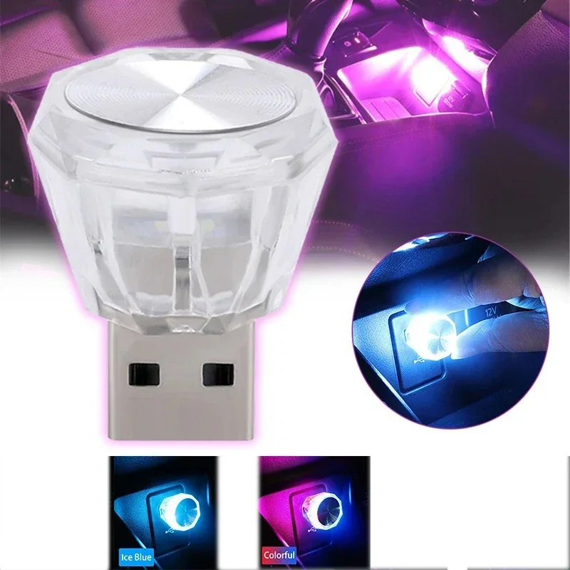 مصغرة USB التوصيل LED مصباح 5 فولت سيارة المحيطة ضوء جو الديكور ضوء LED مصباح ضوء الليل شحن الطاقة المتنقلة الإضاءة #1