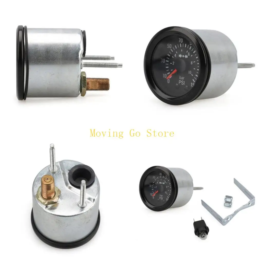 

B5XD Constructions Machinery Measuring Instrument VDO Barometer 0-10BAR/0-150PSI Oil Pressure Gauge Double Scale Point Type
