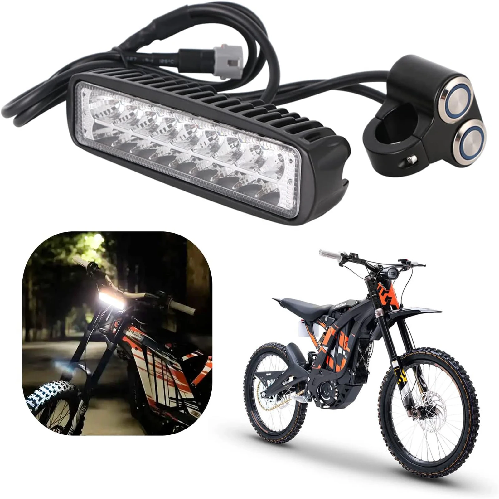 Surron Led Headlight Plug and Play Motorcycle Lengthen Headlight Kit for Sur ron Light Bee X/S Segway X260/X160 6000-6500K