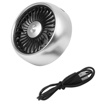 3 Speed Adjustment Usb Car Fan 5V Electric Car Fan Colorful Light Cooling Fan