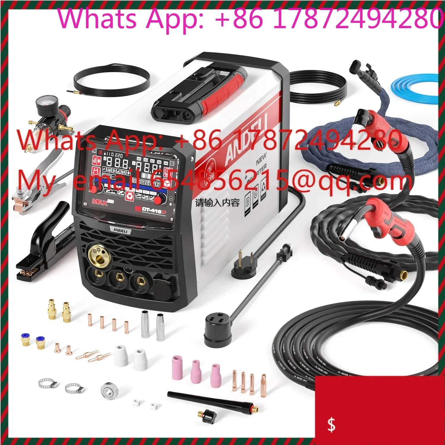 MCT-416P Multifunction Aluminium Welding Machine, 220V 4-in-1 MIG TIG CUT MMA Flux Core Welder