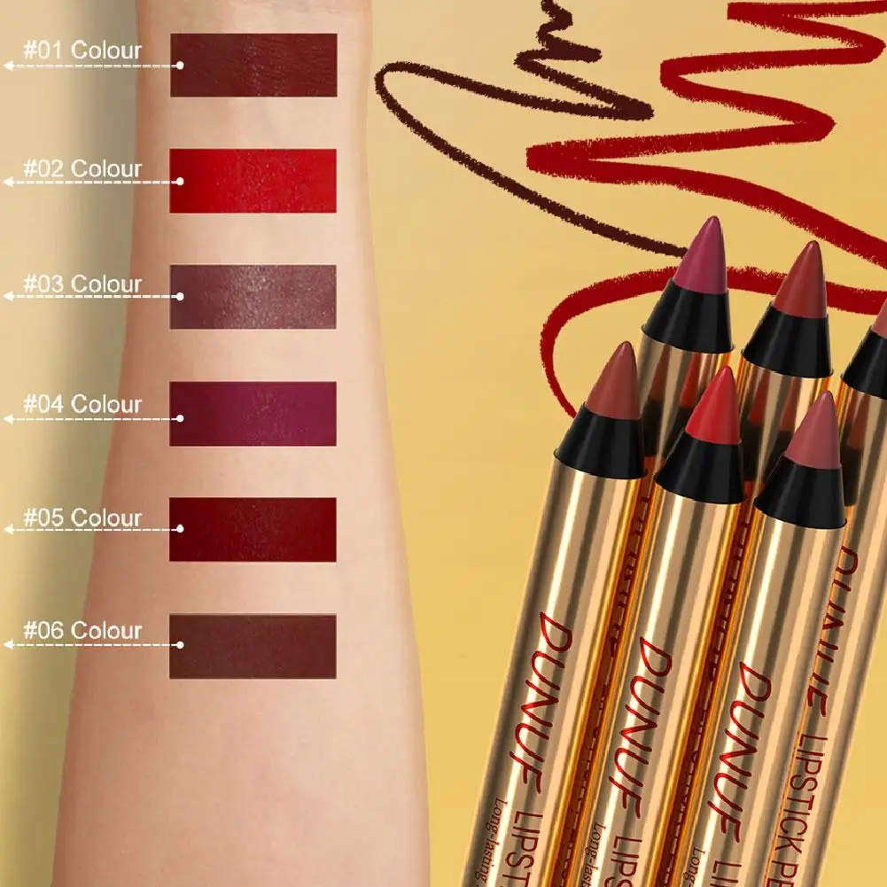 El bolígrafo Mute Gloss Ground Mouth Red Lip Line es de doble uso. Y la superficie es de secado, textura para un terciopelo fácil, se aplica no es suave Mi J5W1