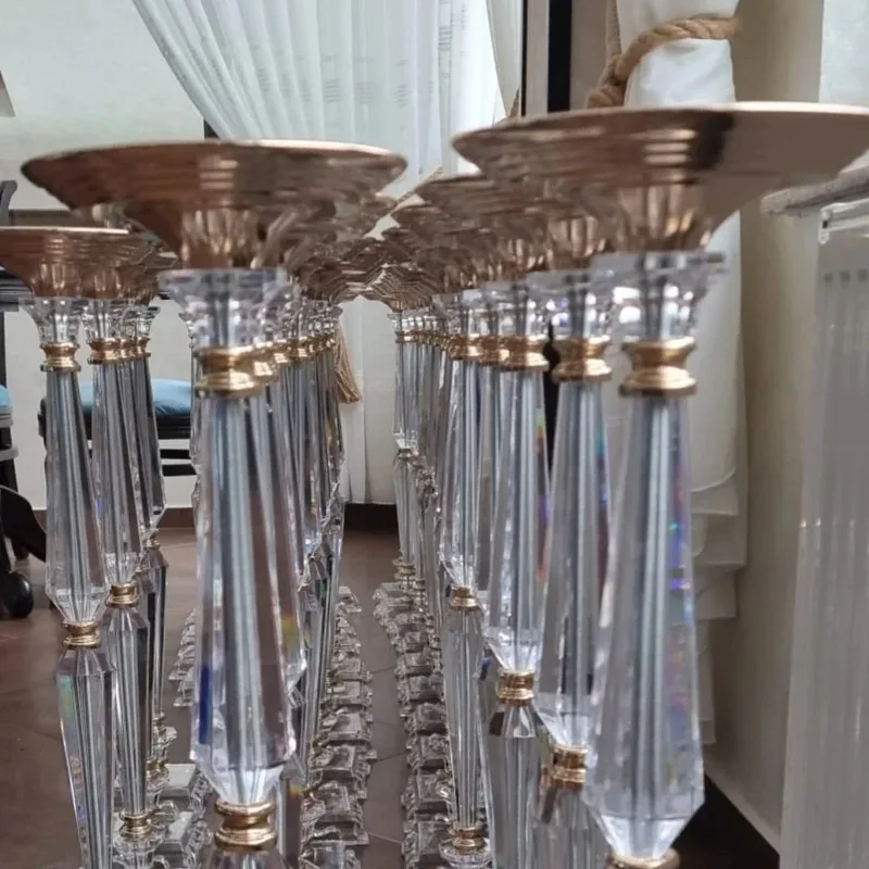30 58 80Cm High Candlestick Acrylic Wedding Table Flower Rack Evening Banquet Table Wedding Hotel Decoration And Decoration Prop
