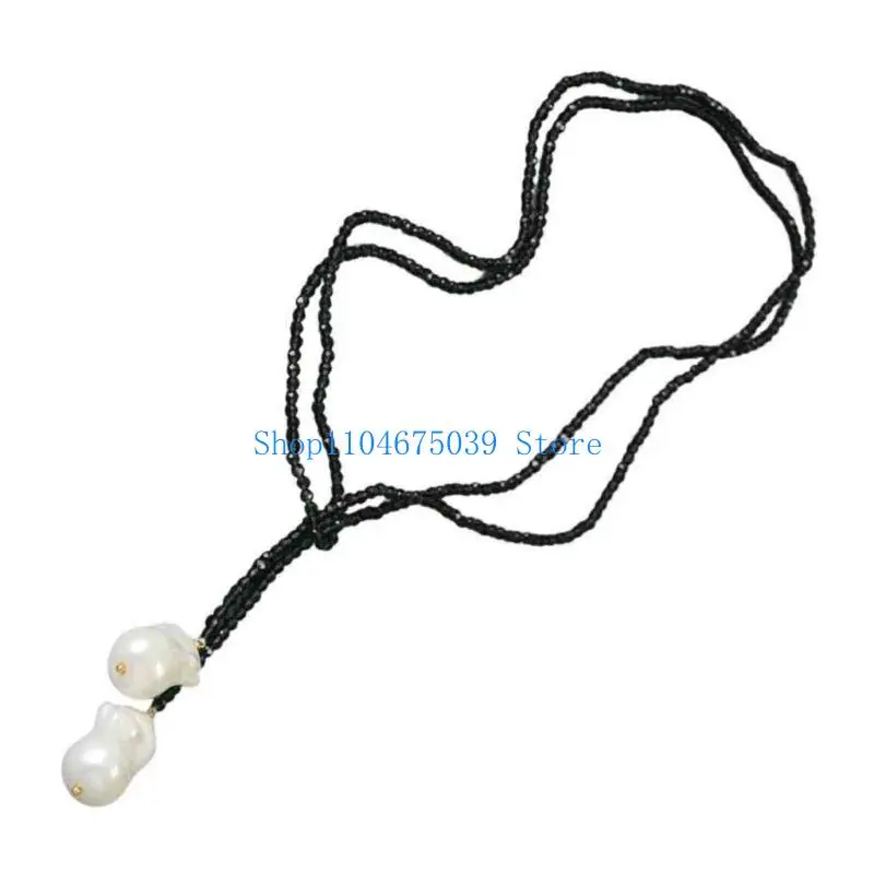 5ASD لؤلؤة الباروكي المألوف قلادة قلادة قلادة معاصرة قابلة للتعديل قلادة رقبة الأنيقة ملحق أنيق #4