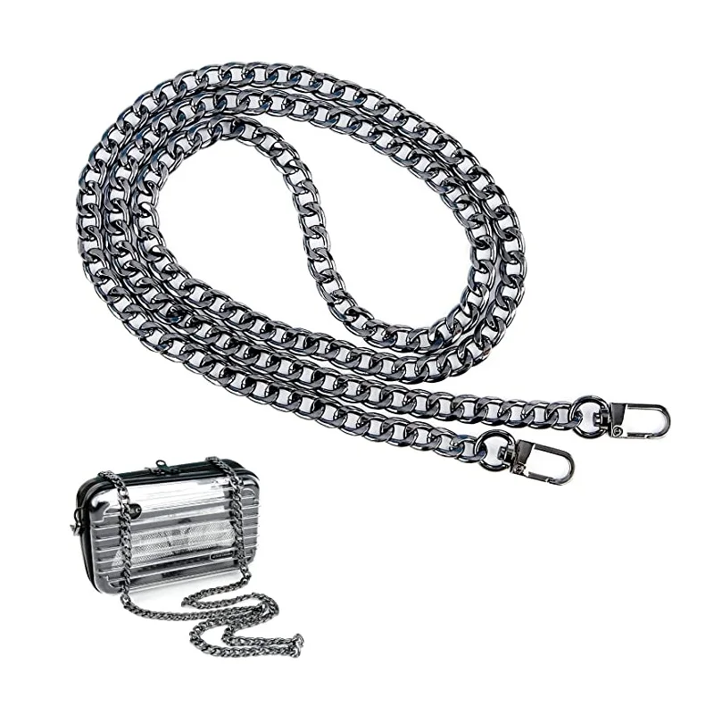 316L Stainless steel Solid Metal Base Link Bag Chain Bandage IP   Gold Plated Silver Black Accessories Strap Women Kpop DIY