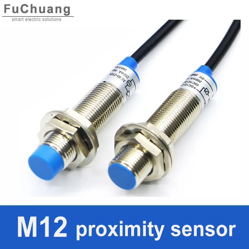 Inductive Proximity Switch Sensor M12 PNP/NPN NO NC NO+NC Approach Sensor DC6-36V AC90-250V Sn: 2/4mm IP67 CE