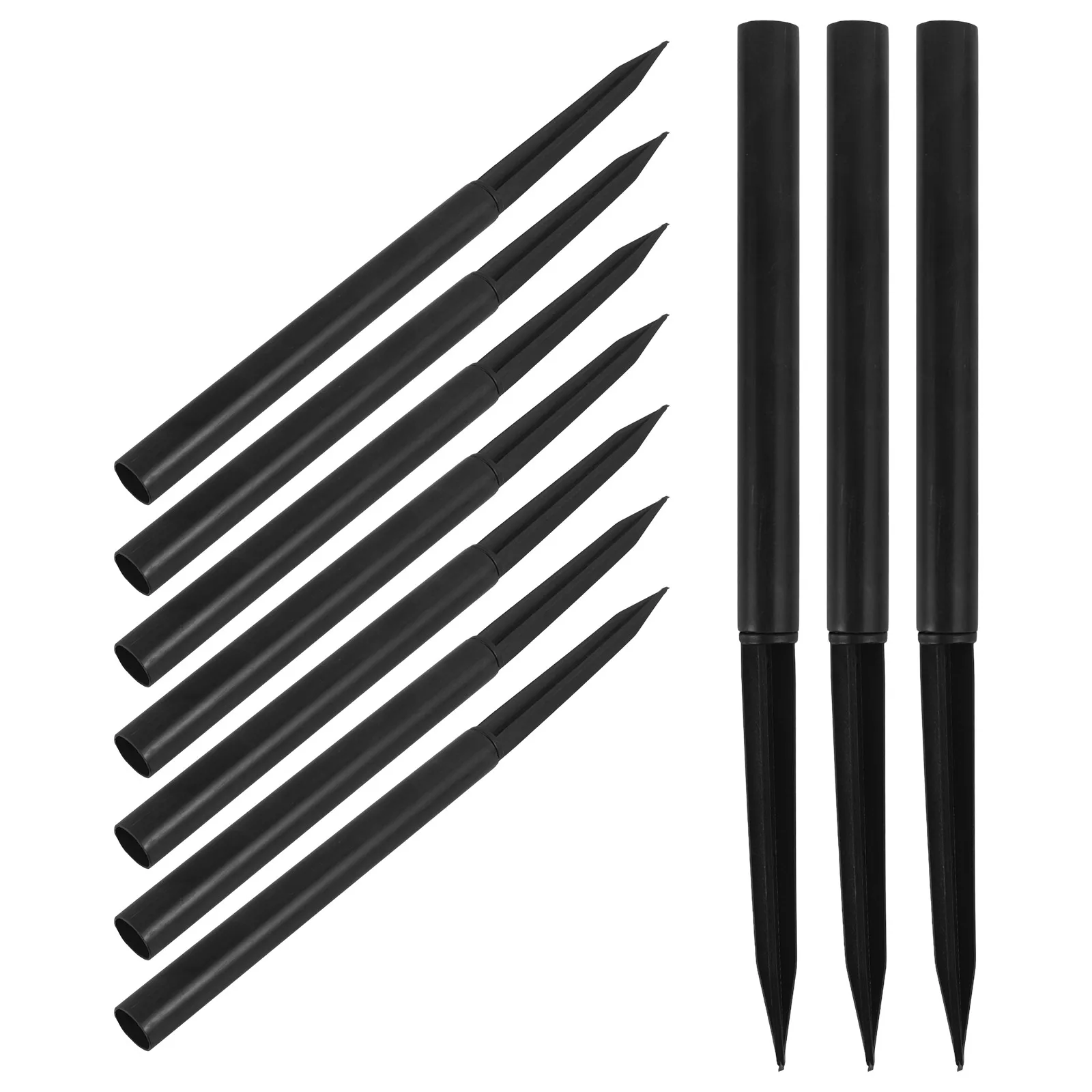 

10 Sets Solar Ground Stakes Plastic Light Spikes Outdoors Landscape Lighting Stakes Durable Garden Lamp Accessories Outdoor