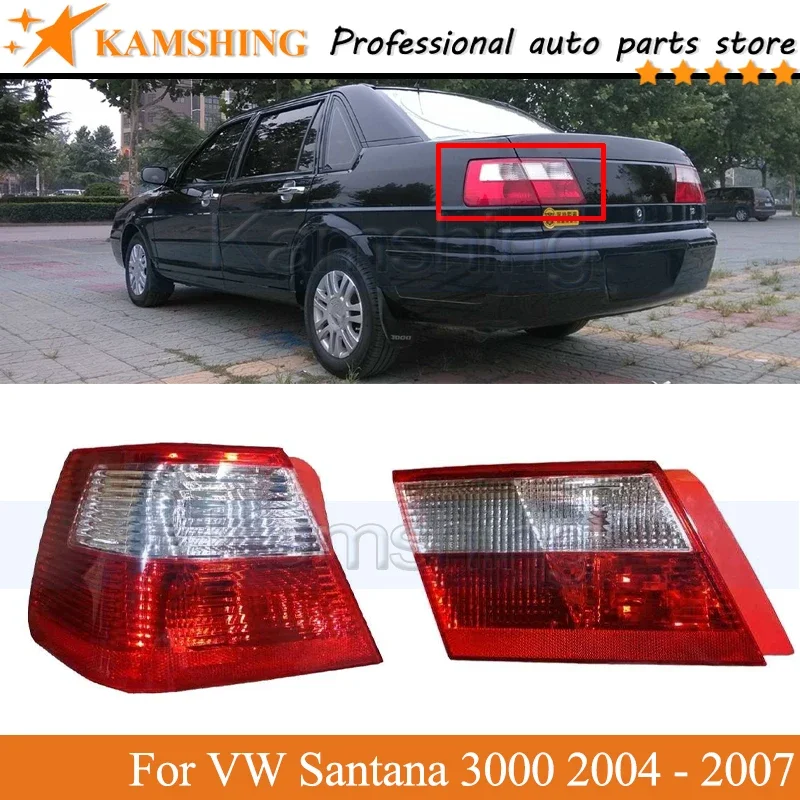 

Kamshing Rear Tail light lamp For VW Santana 3000 2004 2005 2006 2007 Rear Brake Light Taillight lamp head Lamp head light