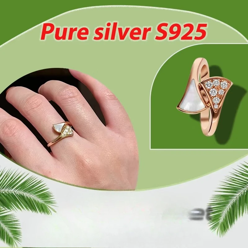 

Premium enamel diamond ring with pure silver S925 fashionable personalized high-end ring Diva's Dream series commemorative gift