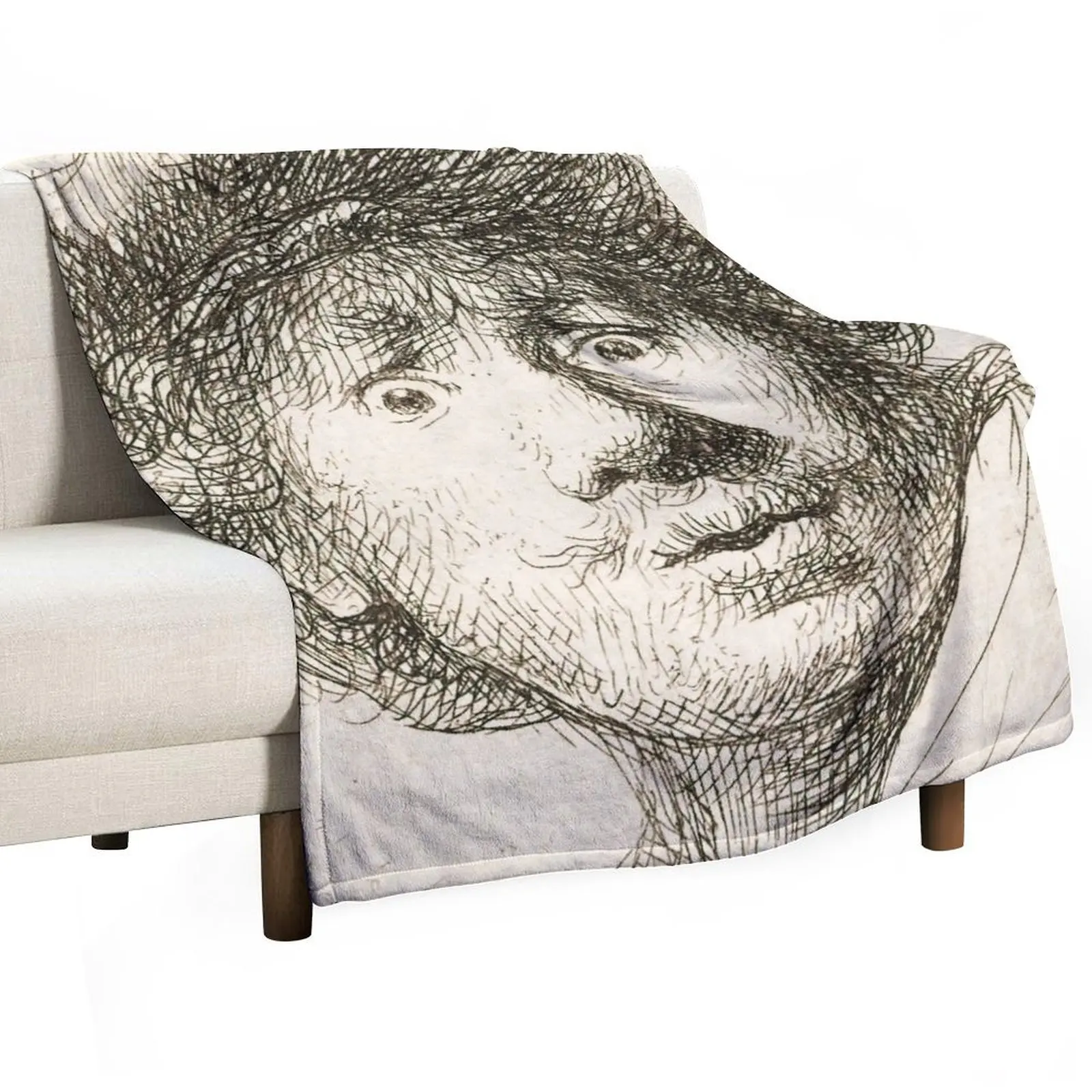 HD Self Portrait by Rembrandt Throw Blanket Picnic Luxury St Soft Beds Blankets