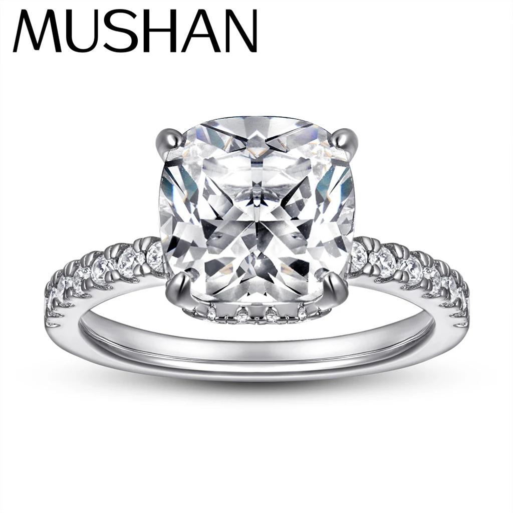 

MuShan Jewelry 925 Sterling Silver Romantic Engagement Ring 5A Cubic Zirconia Rings Bands Anniversary Rings Bands Women Gift
