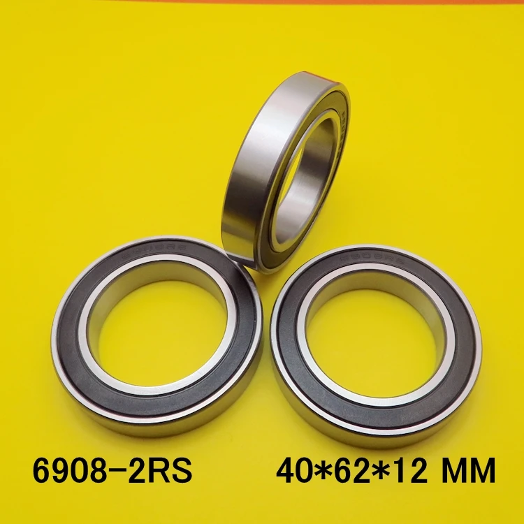 Free Shipping NBZH High Quality Deep Groove Ball Bearing 6908 2RS 6908-2RS 61908-2RS 6908RS 6908RZ 40*62*12 Mm 4pcs/lot