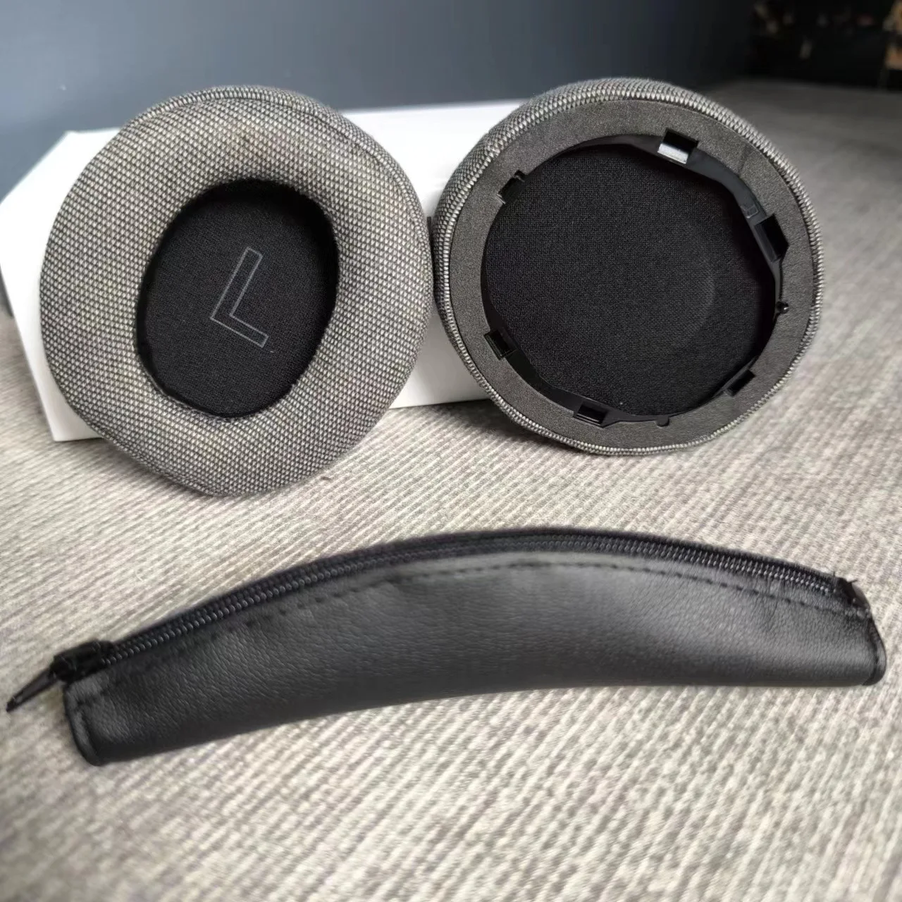 Replacement Linen ash Earpads Memory Foam Ear Cushion Cover For Anker Soundcore Life Q30 Q35bt Gaming Headset Earmuffs Ear Pads
