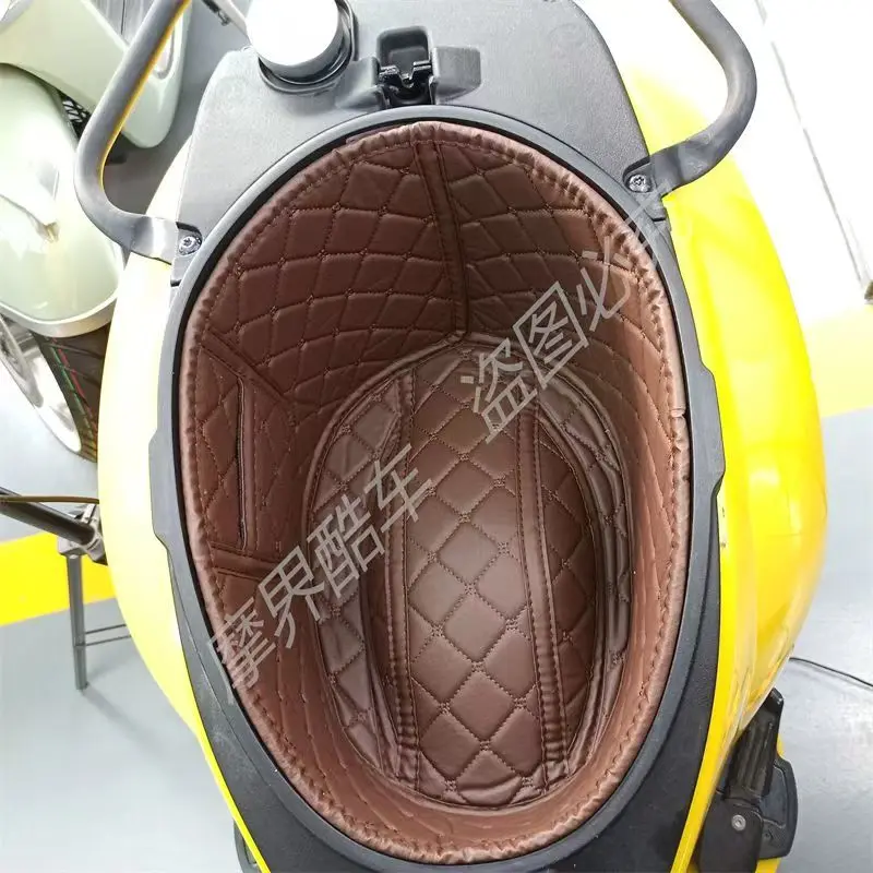 Motorcycle PU Rear Trunk Cargo Liner Protector Seat Bucket Pad for Vespa gts300 Sprint125  Primavera150 GTS 300 accessories