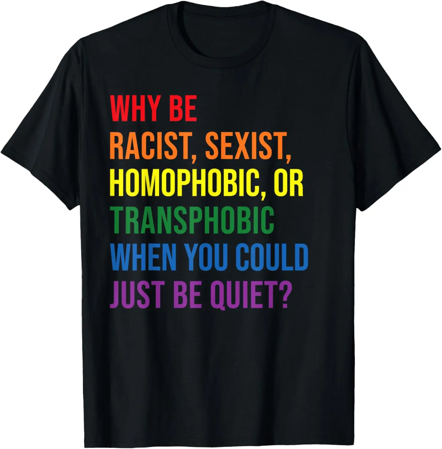 ¿Por qué racista sexista homófóbico transfóbico Juneteenth LGBTQ camiseta