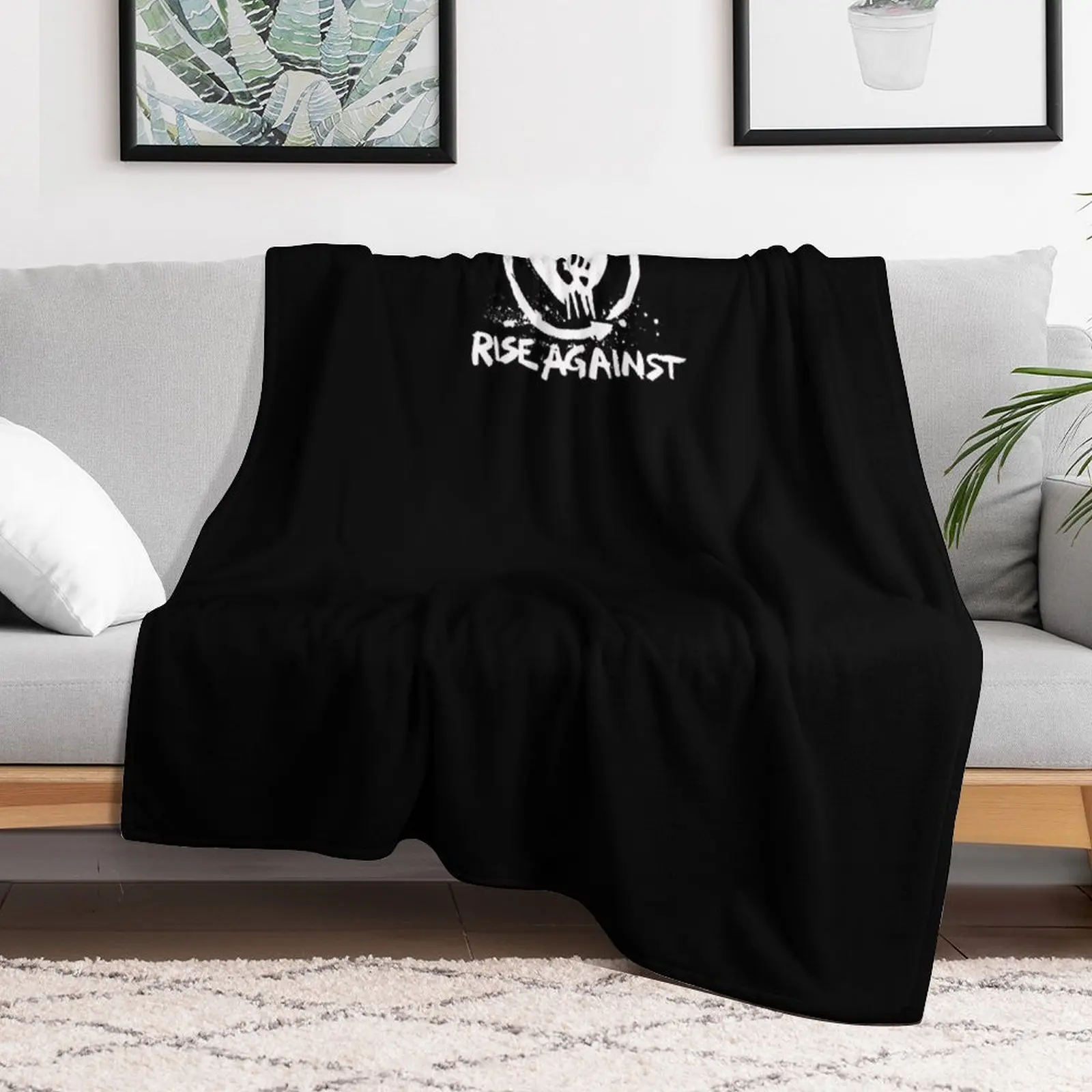 Rise Against logo Throw Blanket Color Fast Cozy Throw Blanket