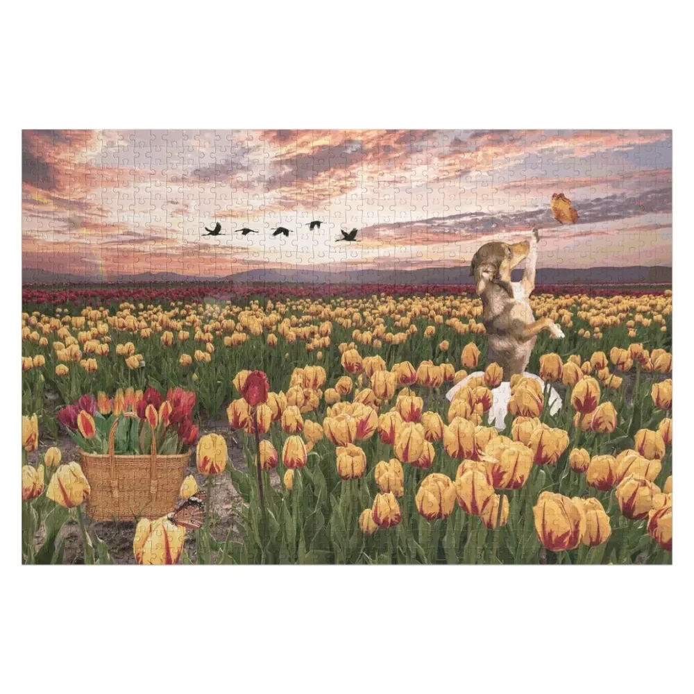 

Dancing through tulips Jigsaw Puzzle Jigsaw Pieces Adults Personalised Jigsaw Puzzle