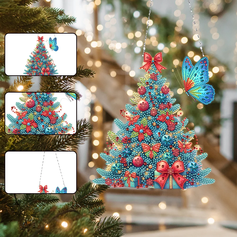 

Acrylic Special Shape Christmas 5D DIY Diamond Painting Dots Pendant Rhinestone Diamond Art Pendants DIY Diamond Art Pendant Kit