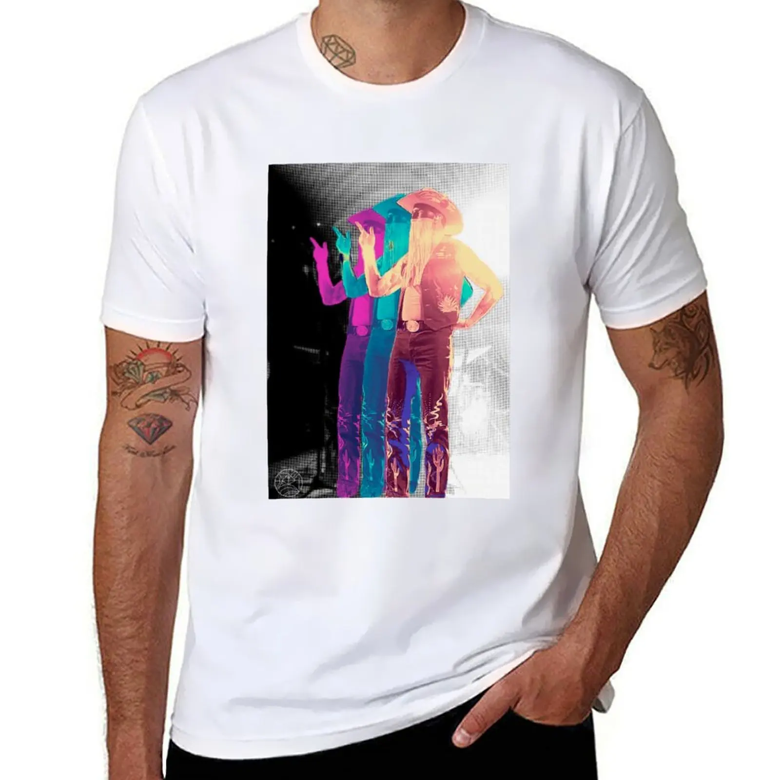 

Technicolor Trails ft. Orville Peck T-Shirt cotton t shirts man 100% t shirts cotton 100% man t shirts for men casual T-Shirt