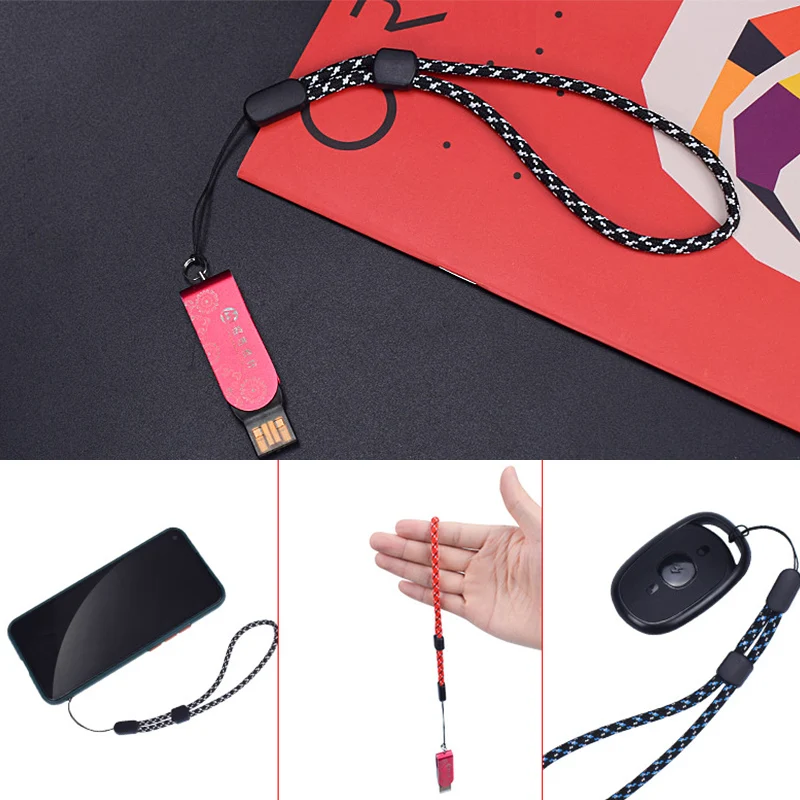 Red Blue Adjustable Mobile phone Strap Wrist Lanyard For iPhone Samsung HUAWEI XIAOMI USB Flash Drives Keys Keychains Camera Key