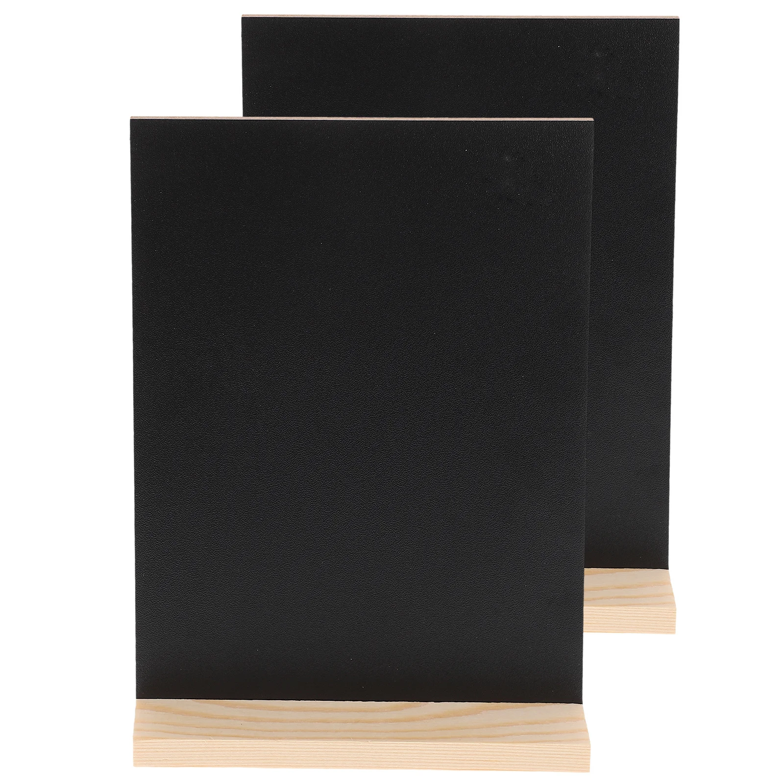 

2Sets Wooden Chalkboard Stand Rustic Desktop Chalkboards Small Blackboard Signs for Restaurant Menu Message Boards