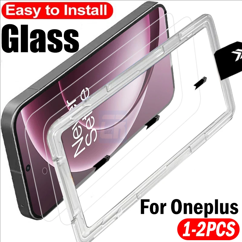 

1-2Pcs Dust Free Easy Installation Cover Kit Screen Protector for OnePlus 15 13T 13R 13S 10R 10T 9RT Tempered Glass