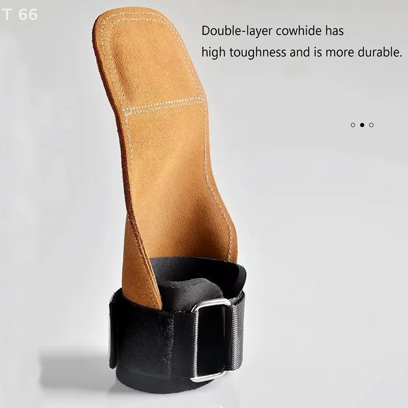 1 Pc Wear-resistant Non-slip Wrist Protection Equipment Fitness Weightlifting Booster Belt Deadlift Cowhide Palm Protection