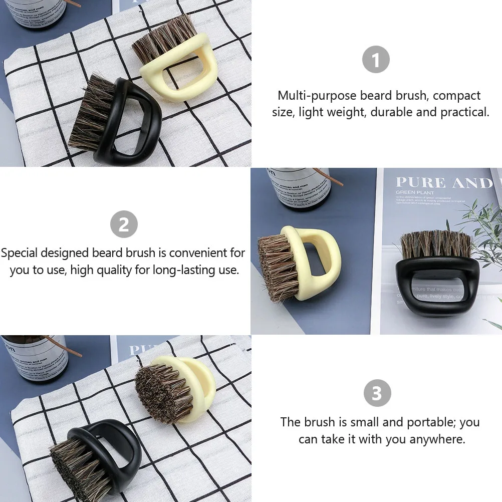 

4pcs Beard Brush Comb Set Grooming Tools Bristles Hair Cleaning ABS Material Styling Men Beard Brushes Portable Long Lasting Use