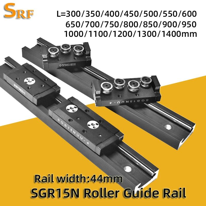 

Linear Guide Rail SGR15N 300 400 500 600 700 800 900 1000 1200mm Roller Slider Dual-axis With Block For 3D Printers