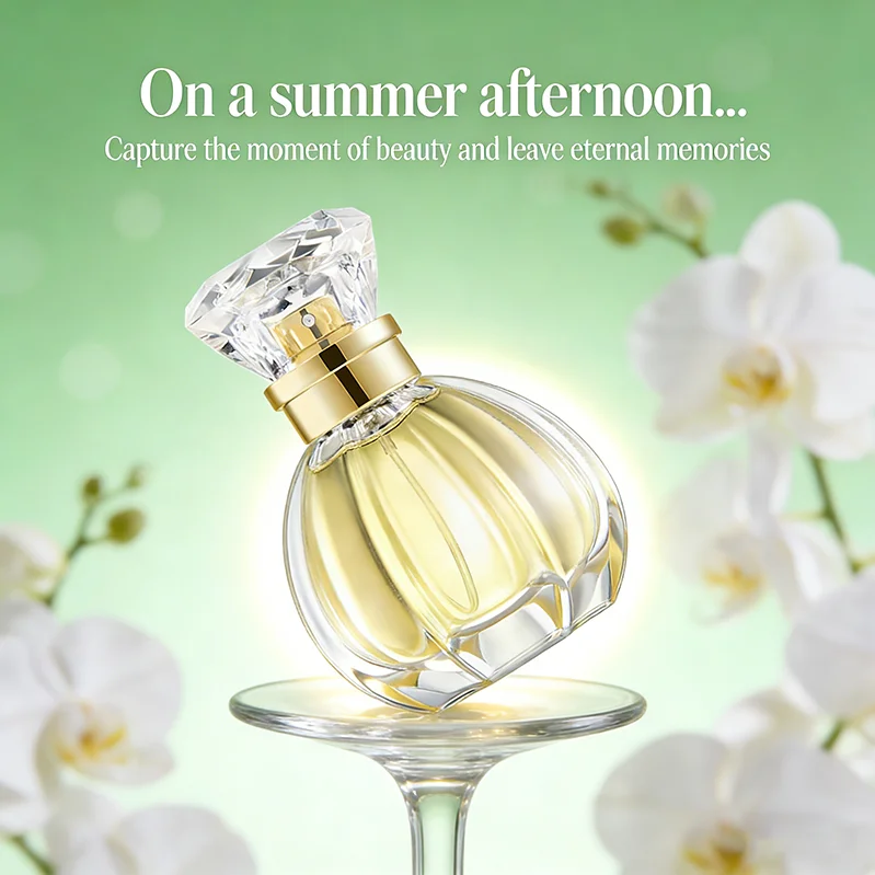 

GECOMO Valley White Rose Women Perfume Long Lasting Eau De Parfum 50ml Natural Plant Essence Luxury Gift For Her