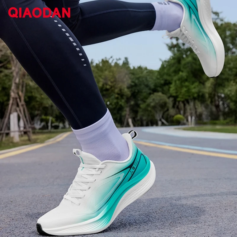 QIAODAN QS 5v2 Shock Absorption Sneakers 2025 Men's Mesh Breathable Comfortable Soft-soled Running Shoes QXB023253204