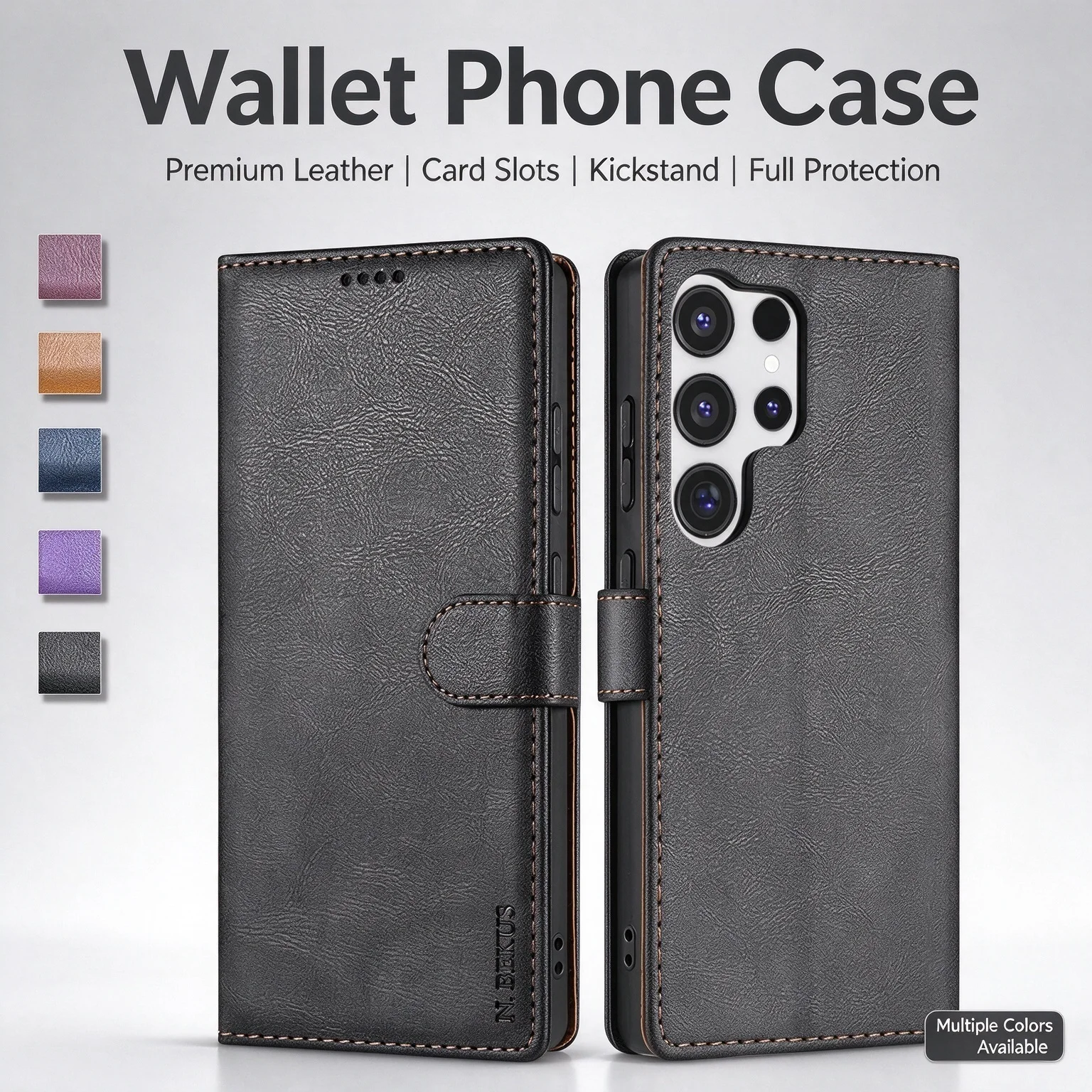 Business Flip Leather Case for Samsung Galaxy S26 S25 S24 Ultra S23 S22 Plus S21+ FE A57 A37 A17 Card Slot Wallet Phone Cover