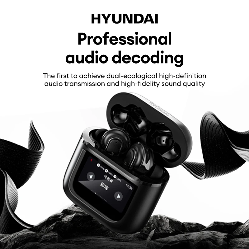 HYUNDAI HY-Y15 Original A9 Touch Screen Earphones ANC True Wireless TWS Noise Cancelling Earbuds 36h Long Endurance Headphones