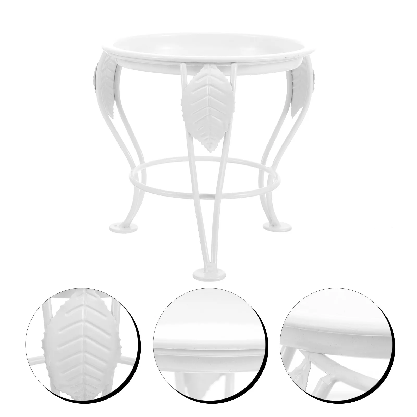 White Multifunctional Iron Floor Plant Stand for Indoor Living Room Balcony – Succulent & Flower Display Shelf Rack