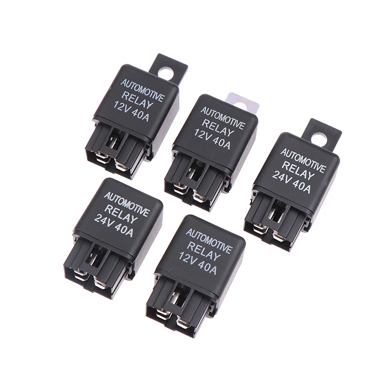 New 1Pc Car Relay 12V 24V 40A 40 AMP Car Automotive Van Boat Bike 4 Pin SPST Alarm Relay Auto Replacement Parts