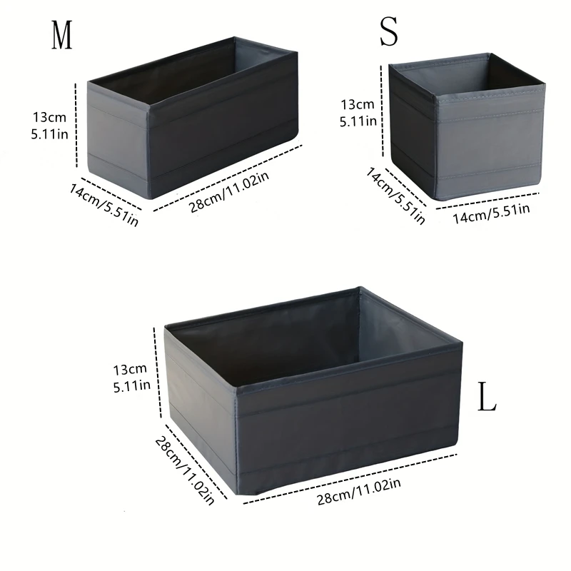 Foldable Clothes Socks Storage Box Washable Odorless Storage Box Drawer Organizer For Lingerie Bras Socks Leggings Organizers