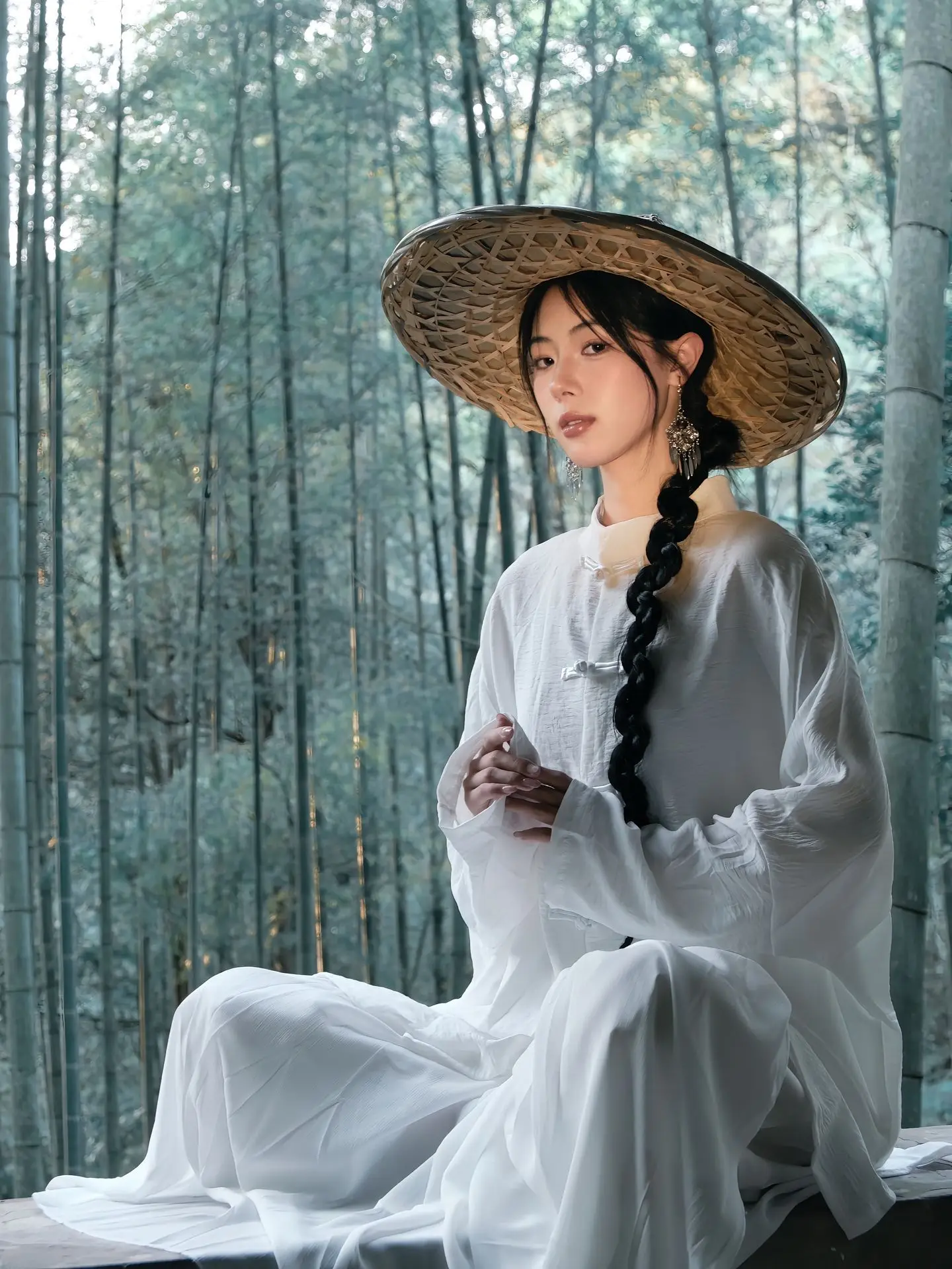 New Chinese Style Tang Suit Women's Travel Photography Minimalist Ancient Style Shirt Zen Clothes Martial Arts Wind Zen Set