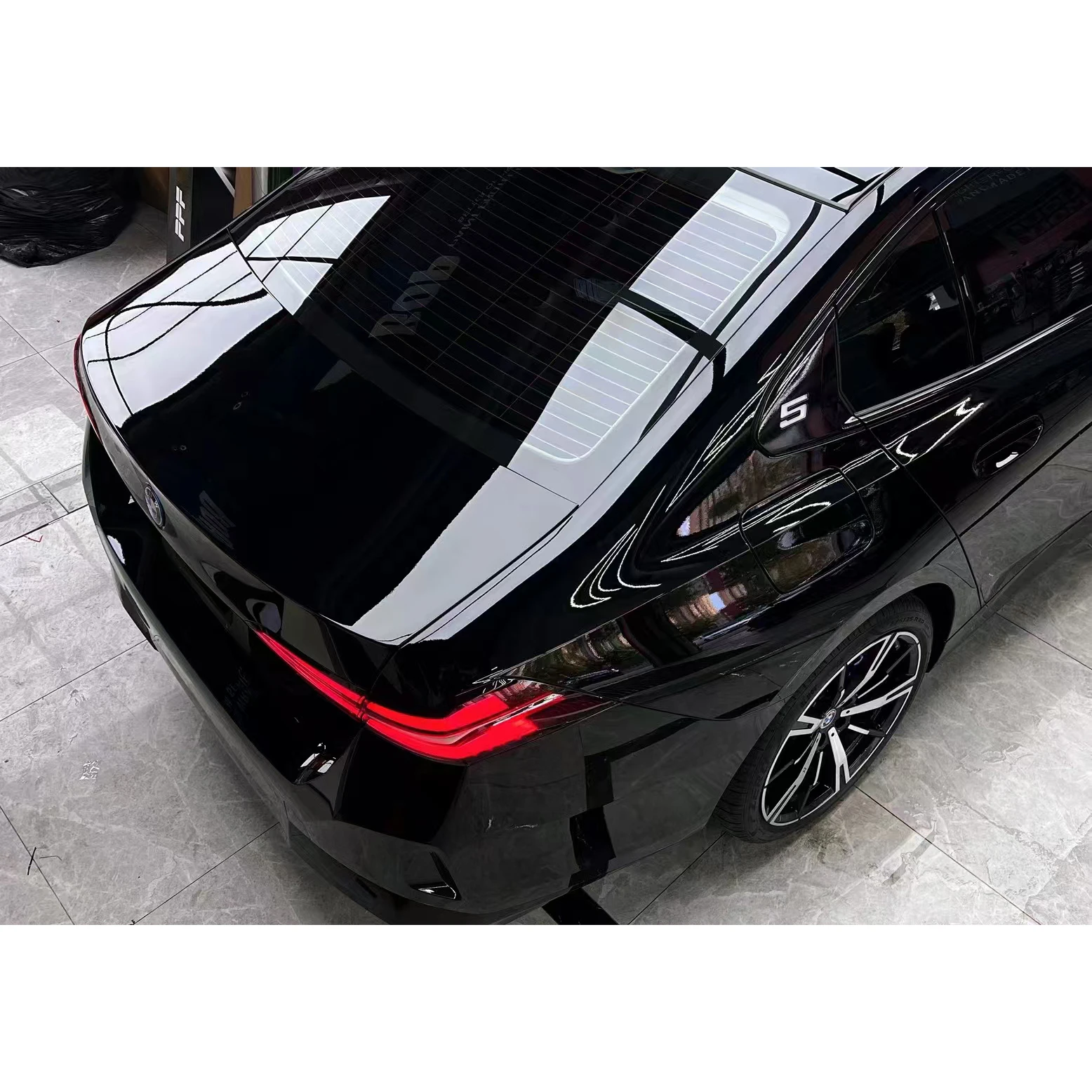 

TPU Self-Healing Car Protection Vinyl Color-Changing Diamond Design Glossy Black Body Wrap Film