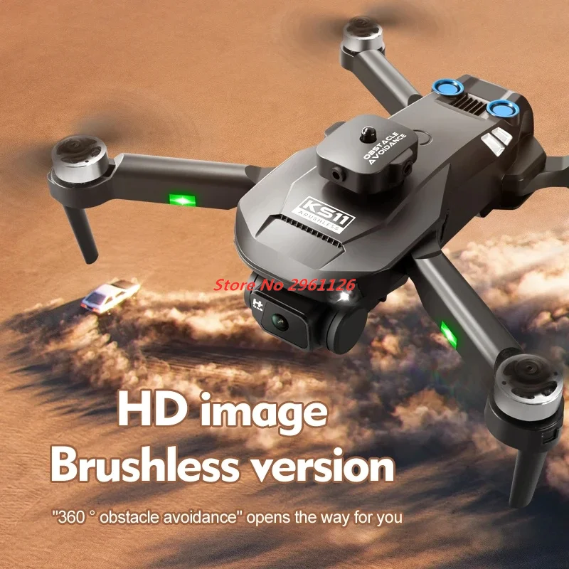 Mini 6k drone profissional 6k câmera dupla hd evitar obstáculos fluxo óptico sem escova dobrável rc dron menino adultos quadcopter