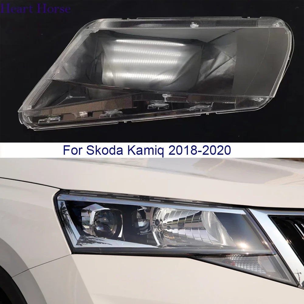 

For Skoda KAMIQ 2018 2019 2020 Car Headlight Shell Headlight cover Headlamp Lens Headlight Glass Auto Shell Cover