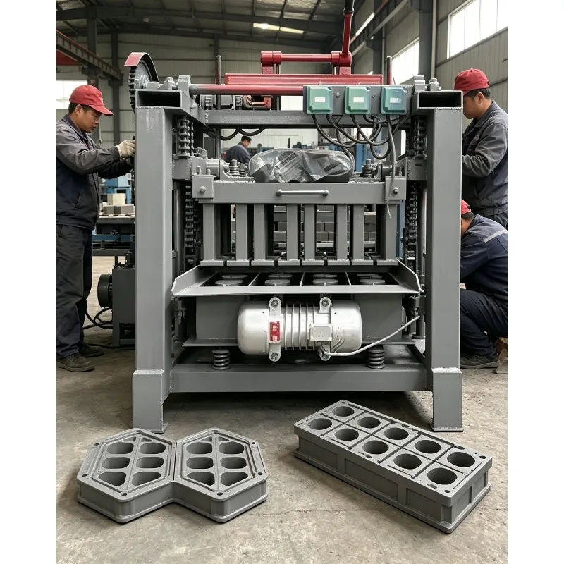 Semi Auto Electric Brick Making Machine 220V/380V Dual Voltage concrete hollow paver Block Machine for Home Workshop