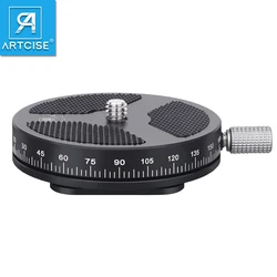 ARTCISE PR01/PR02 Panning Base 360°Panoramic Aluminum CNC with Arca Swiss Standard Dovetail Plate for Tripod Monopod DSLR Camera